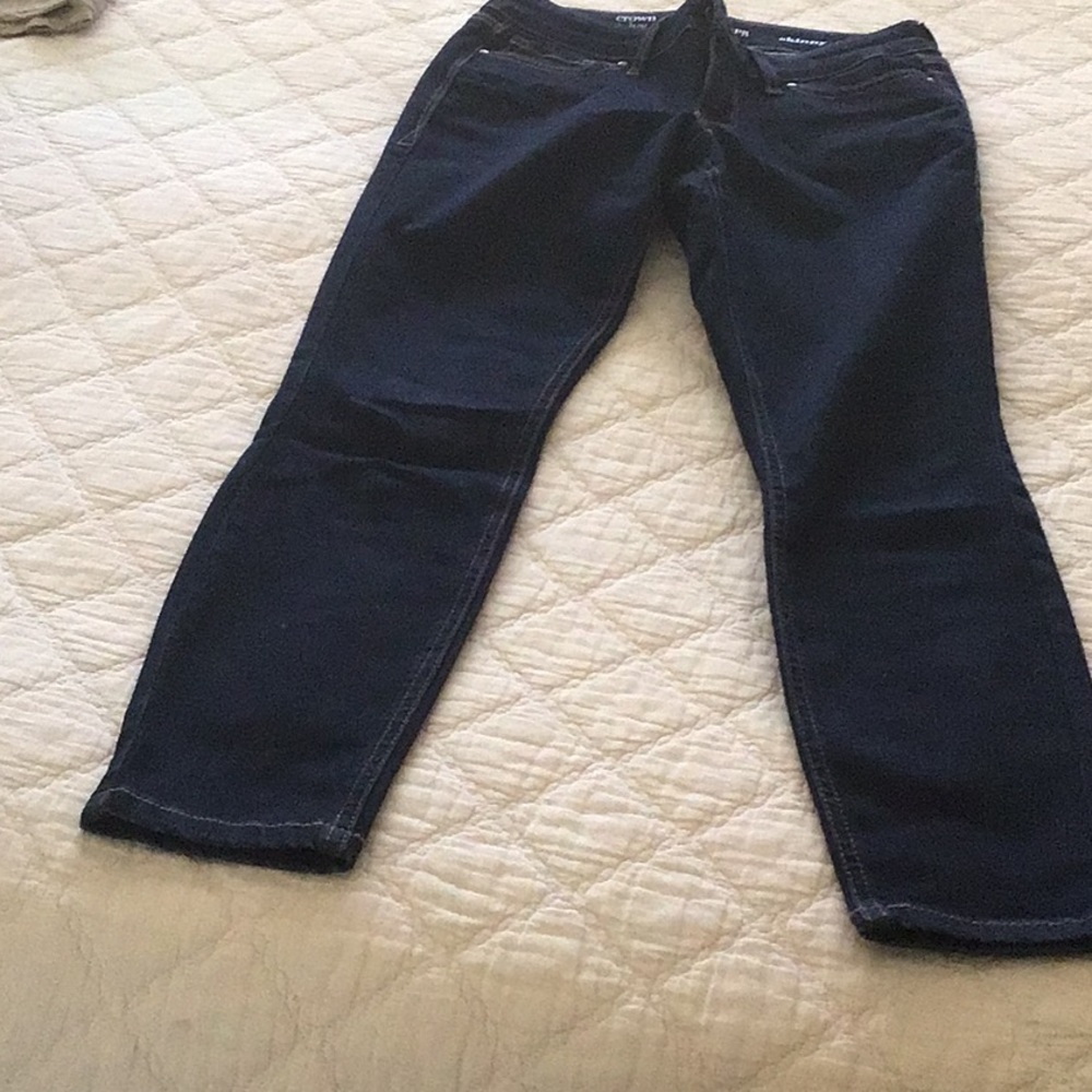 NWOT Crown Ivy 2P jeans in a dark blue denim